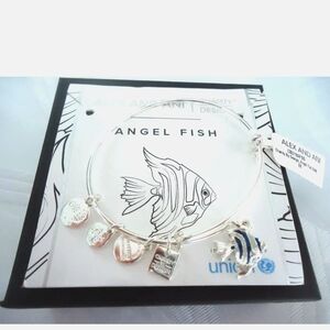 NWT Alex and Ani Angel Fish Silver Charm Bracelet